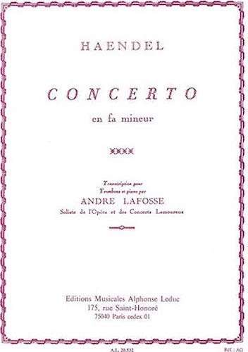 Concerto In F Minor (trombone And Piano)