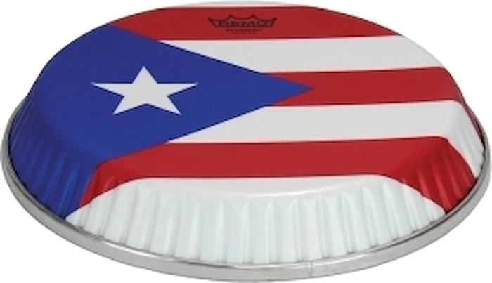 Conga Drumhead, Symmetry, 11.75" D2, Skyndeep, "puerto Rican Flag" Graphic
