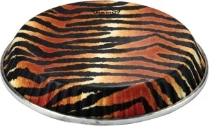 Conga Drumhead, Symmetry, 12.50" D1, Skyndeep, "tiger Stripe" Graphic