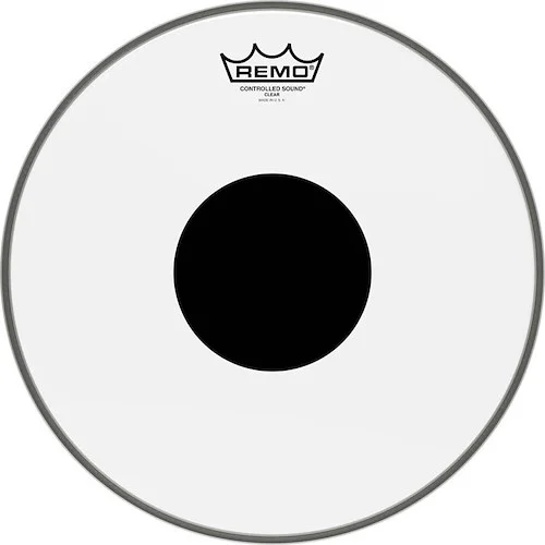 Controlled Sound Series Clear Black Dot Drumhead: Tom 13 inch. Diameter Model