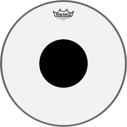 Controlled Sound Series Clear Black Dot Drumhead: Tom 15 inch. Diameter Model