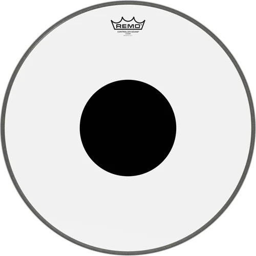 Controlled Sound® Clear Black Dot™ Bass Drumhead - Top Black Dot™, 18"