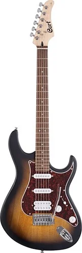 Cort G110OPSB G Series Double Cutaway Electric Guitar. Open Pore Sunburst