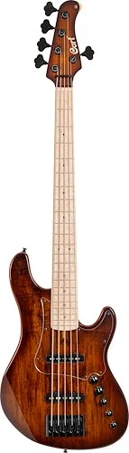 Cort GBFUSION5ABB GB Series Fusion 5 String Bass Guitar. Antique Brown Burst