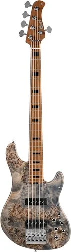 Cort GBMODERN5OPCG GB Series Modern 5 String Bass Guitar. Open Pore Charcoal Grey