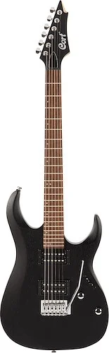 Cort X100OPBK X Series 100 Double Cutaway Electric Guitar. Open Pore Black