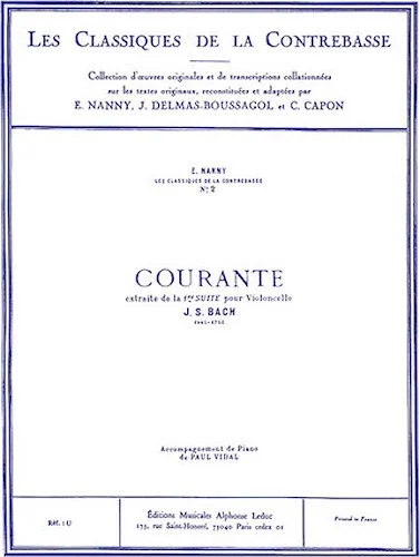 Courante - Classique Contrebasse No. 2, Suite No 1