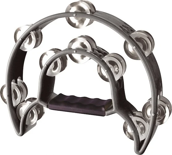 Cutaway plastic tambourine with 20 jingles