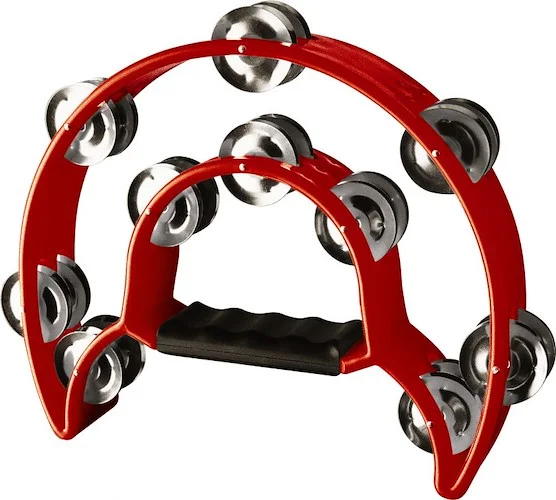 Cutaway plastic tambourine with 20 jingles