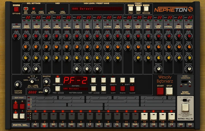 D16 Nepheton (Download) <br>A completely synthesized emulation of the famous 808 drum machine