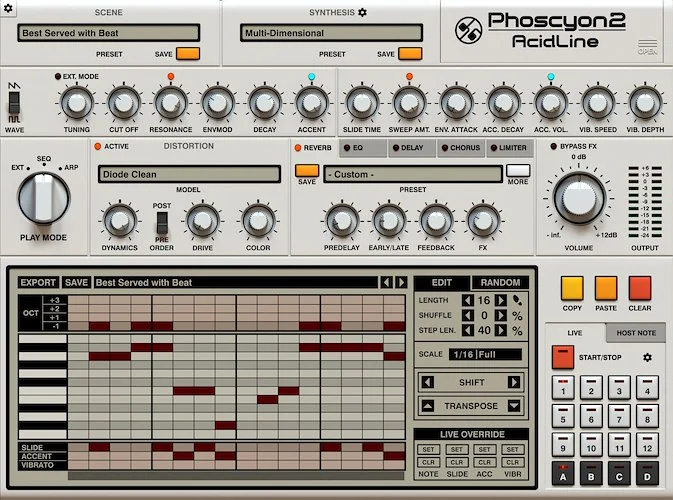 D16 Phoscyon (Download) <br>The classic analog sound of the legendary silver box, rocketed into the future