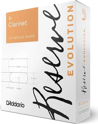 D'Addario, Reserve Evolution, Bb Clarinet Reeds, 5.0, 10-Pack