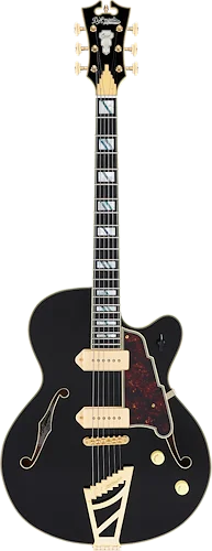 D'Angelico Excel 59 Hollowbody Electric Guitar - Solid Black