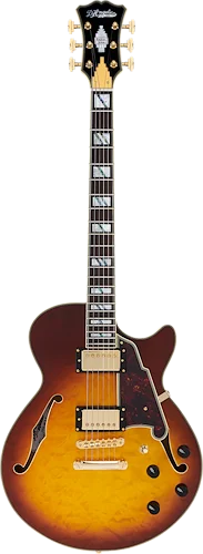 D'Angelico Excel SS XT Semi-hollowbody Electric Guitar - Iced Tea Burst Quilt