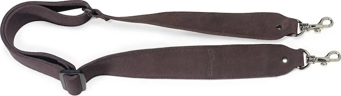 Dark brown suede strap for banjo