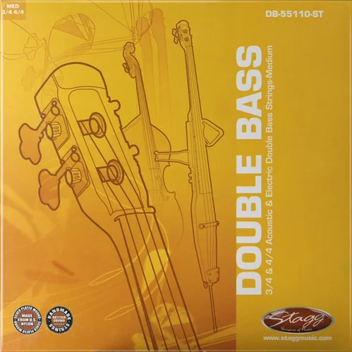 Set of strings for 3/4 and 4/4 acoustic and electric double bass
