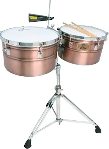 Deep-Shell Antique Copper Finish Timbales