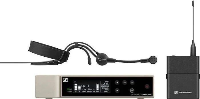 Digital wireless headmic set