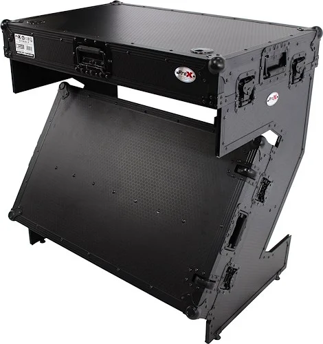 DJ Z-Table® Jr. Portable Table-Compact Case W-Wheels | Black on Black