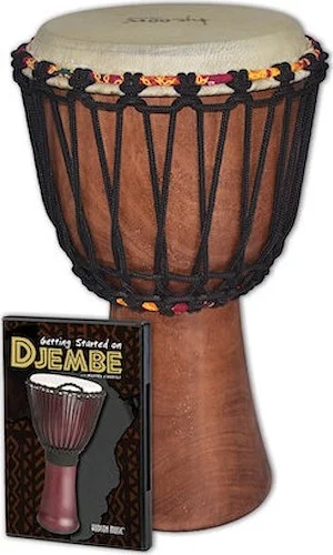 Djembe Instrument Starter Kit - 8 inch. Traditional Rope Tuned Djembe from Tycoon Percussion and Getting Started on Djembe DVD