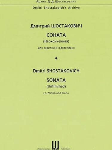 Dmitri Shostakovich - Sonata (Unfinished) First Edition