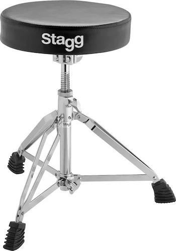 Double braced professional drum throne