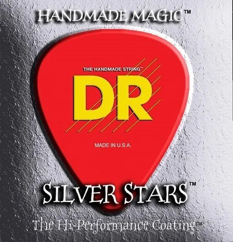 DR Strings SIB-45 Silver Stars Silver Plated and Nickel Plated Bass Strings (5 String). 45-125