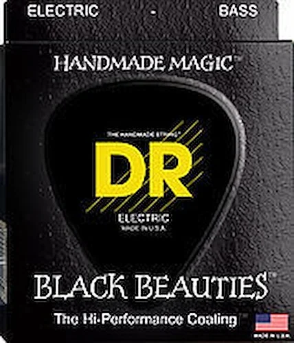 DR Strings BKB6-30 Black Beauties Colored (6 String) Bass Guitar Strings. 30-125 Black