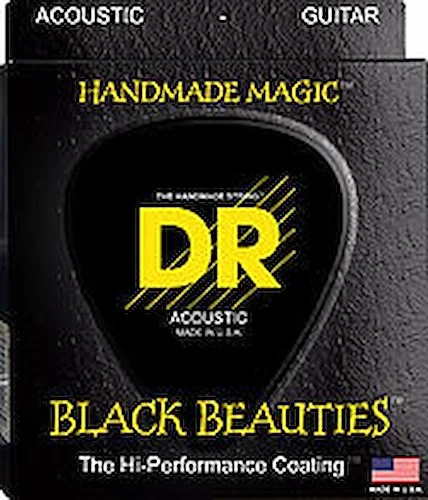 DR Strings BKA-11 Black Beauties Colored Acoustic Guitar Strings. 11-50