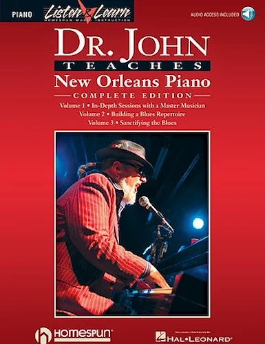 Dr. John Teaches New Orleans Piano - Complete Edition - Listen & Learn Series
Includes Books 1, 2 & 3