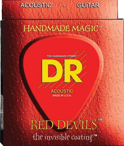 DR Strings RDA-10 Red Devils Phosphor Bronze Acoustic Guitar Strings. 10-48 Image