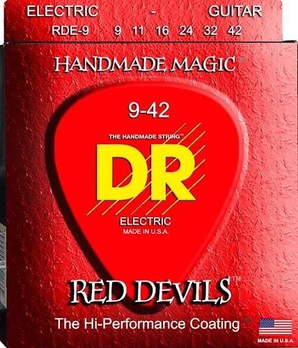 DR Strings RDE-9 Red Devils Nickel Plated Steel Electric Guitar. 9-42