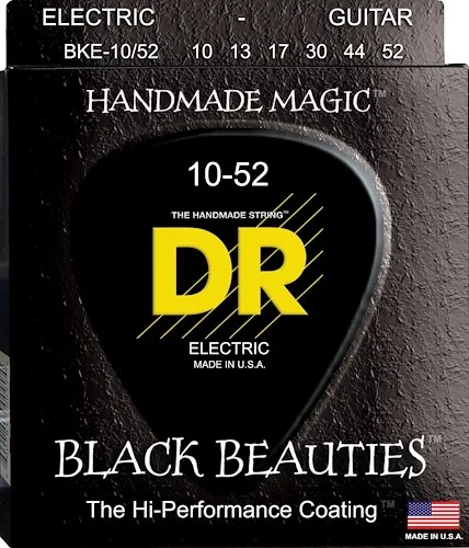 DR Strings BKE-10/52 Black Beauties Colored Electric Guitar Strings. 10-52 Black 