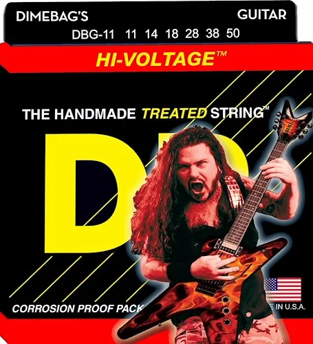 DR Strings DBG-11 Hi-Voltage Dimebag Nickel Plated Electric Guitar Strings. 11-50 