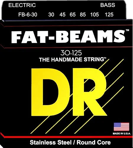 DR Strings FB6-30 Fat-Beams Electric Bass (6 String). 30-125