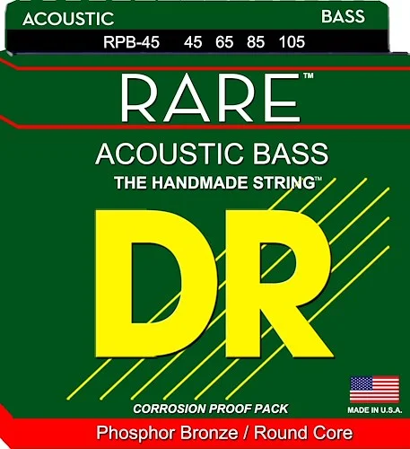 DR Strings RPB-45 Rare Phosphor Bronze Acoustic Bass Strings. 45-105 