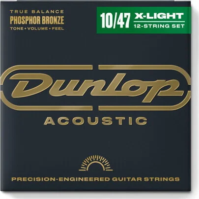Dunlop - DAP1047J - Phosphor Light 12 String Acoustic Guitar Strings