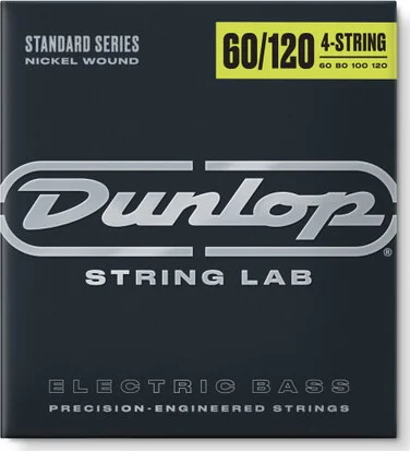 Dunlop - DBN60120 - Nickel Extra Heavy 4 String Stainless Steel Bass Guitar Strings  .60-.120