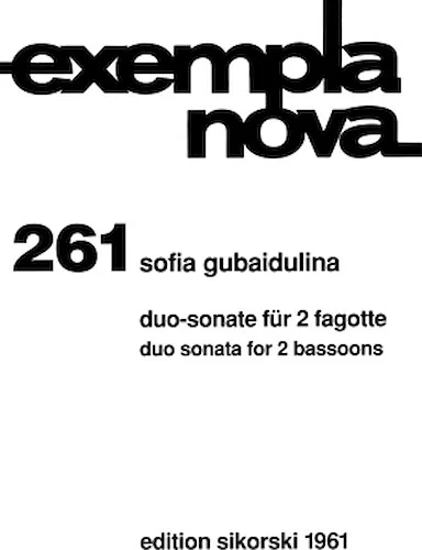 Duo Sonata for Two Bassoons - Duo-sonate fur 2 Fagotte