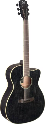 Cutaway acoustic-electric auditorium guitar with solid mahogany top, Yakisugi series