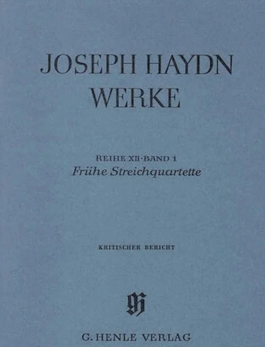 Early String Quartets - Haydn Complete Edition, Series XII, Vol. 1