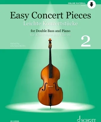 Easy Concert Pieces, Volume 2 for Double Bass and Piano - 24 Easy Pieces from 5 Centuries using Half to 3rd Position