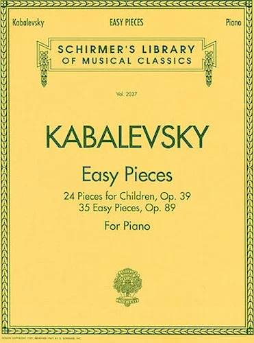 Easy Pieces - 24 Pieces for Children, Op. 39
35 Easy Pieces, Op. 89