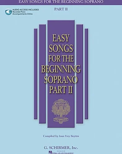 Easy Songs for the Beginning Soprano - Part II