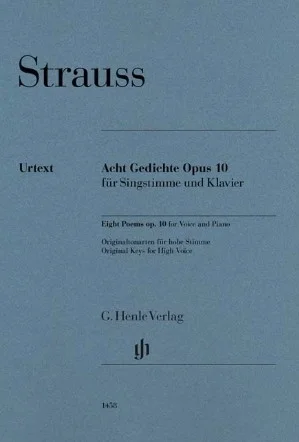Eight Poems Op. 10 High Voice And Piano Henle Urtext