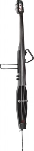 3/4 electric double bass with gigbag, black Image