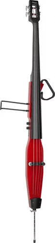 3/4 electric double bass with gigbag, transparent red Image