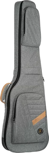 Electric Bass Premium Deluxe Bag - 20 mm Soft Padding - 2 Accessory Pockets - Grey