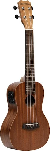 Electro-acoustic traditional concert ukulele with mahogany top