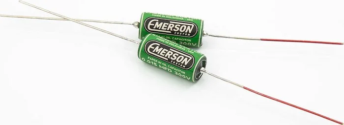 Emerson Custom Paper-in-Oil Capacitors - 0.015uf, Green & Cream<br>Pack of 5